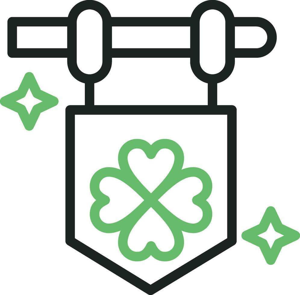 Clover Flag Icon Image. vector