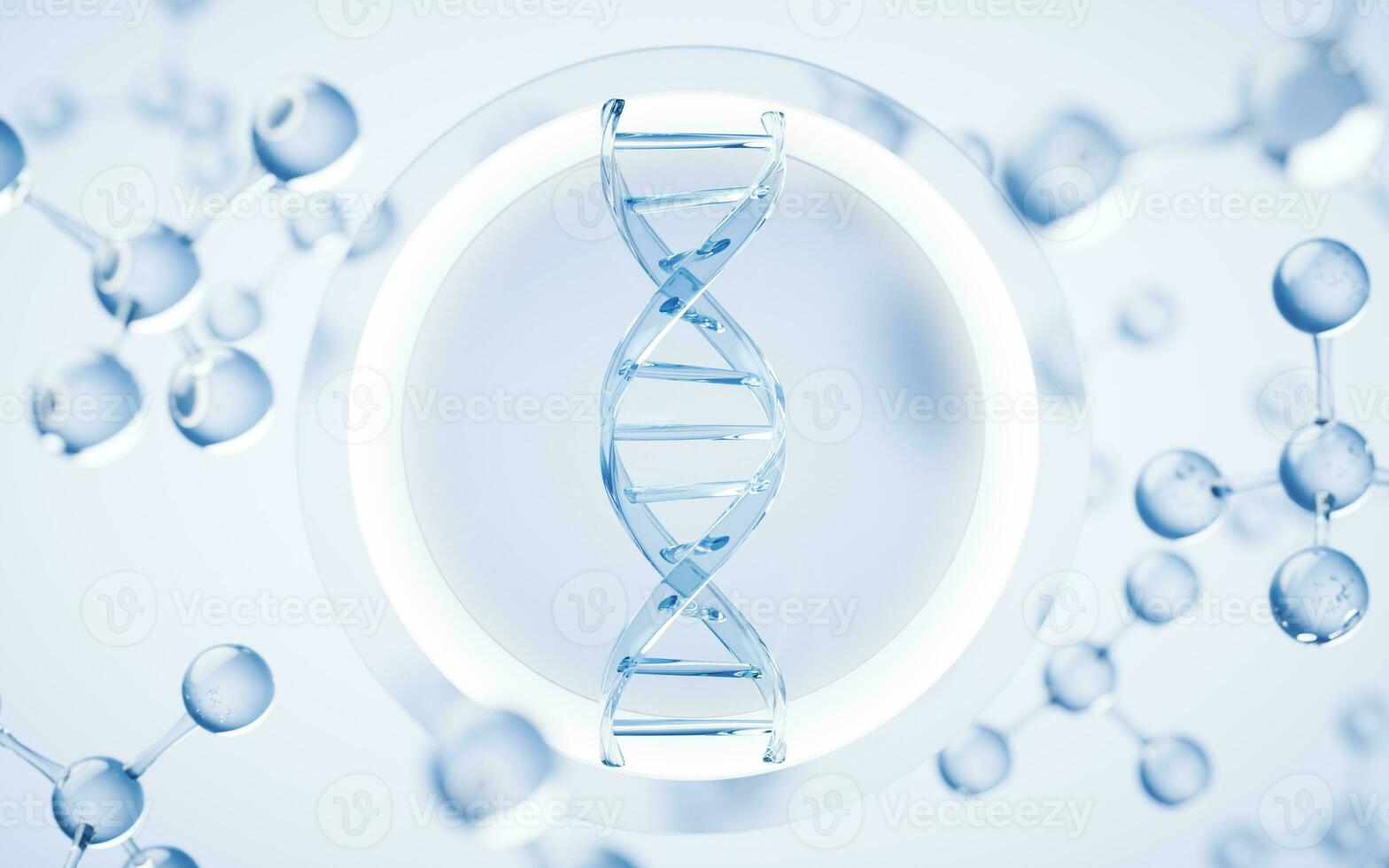 DNA and biology concept, 3d rendering. photo