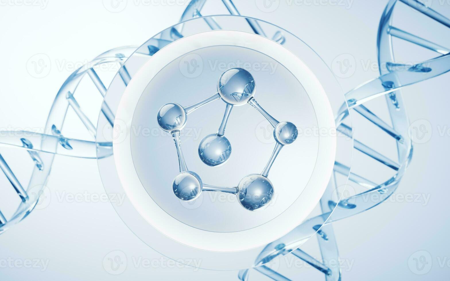 adn y biología concepto, 3d representación. foto