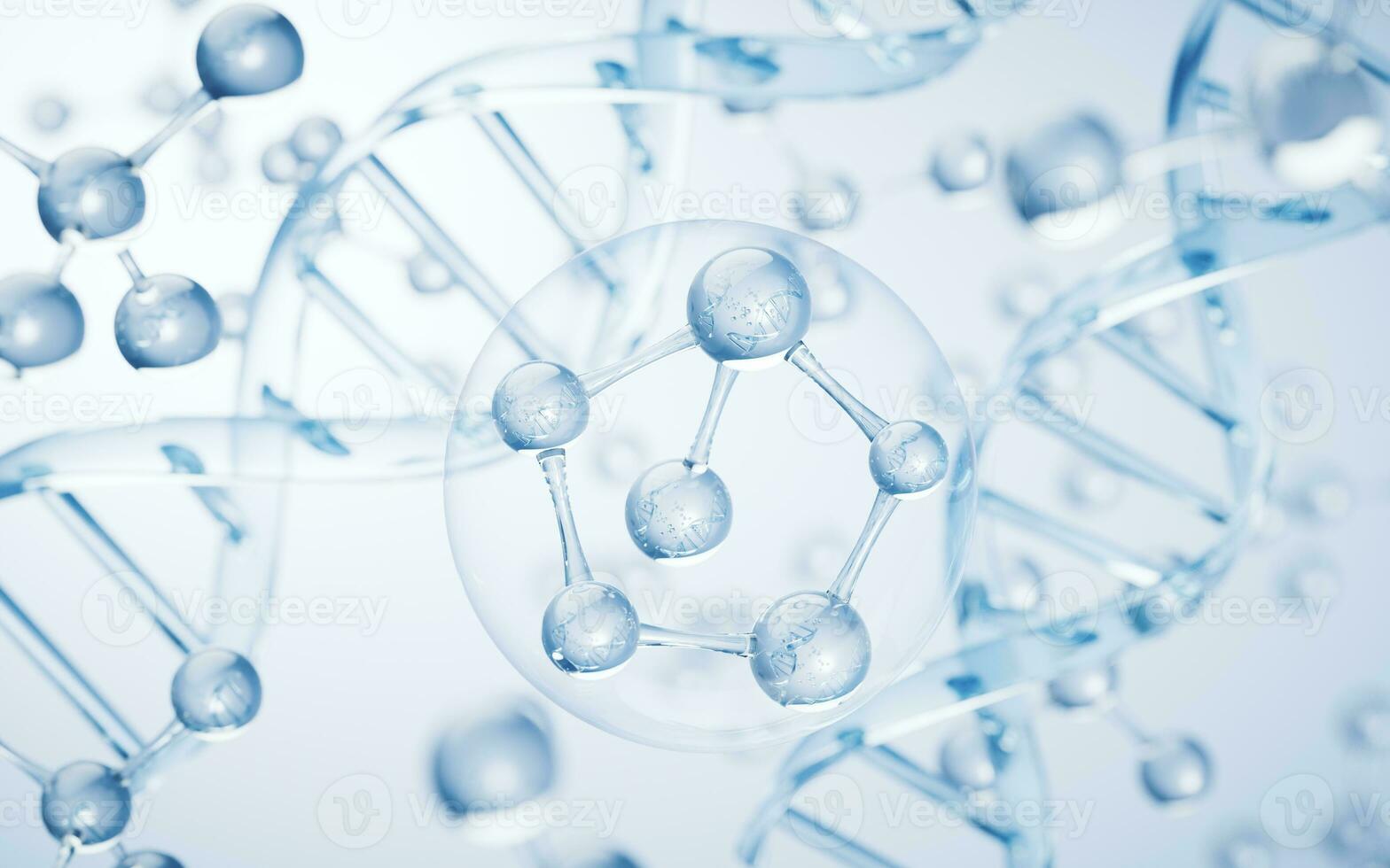 DNA and biology concept, 3d rendering. photo