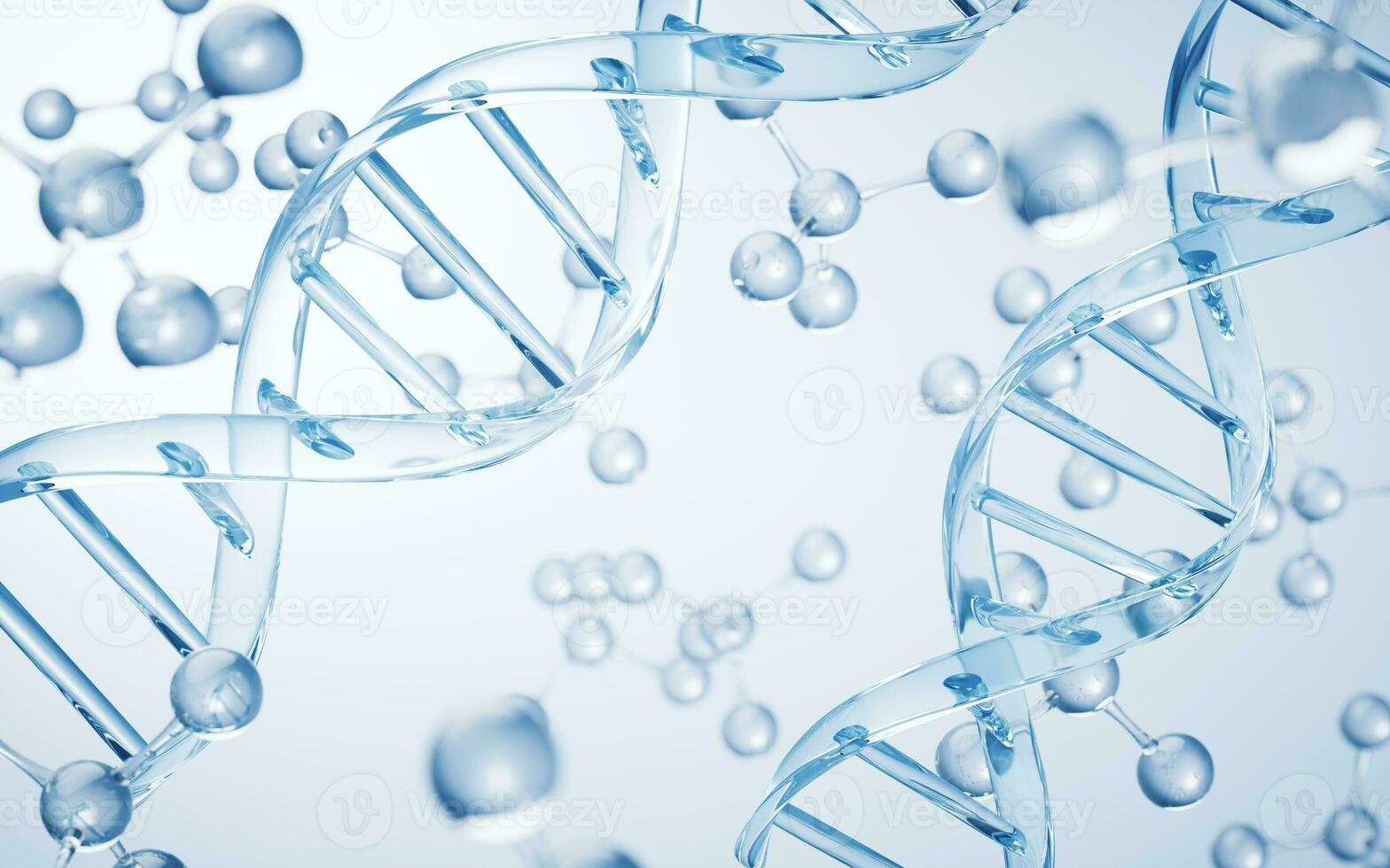 DNA and biology concept, 3d rendering. photo
