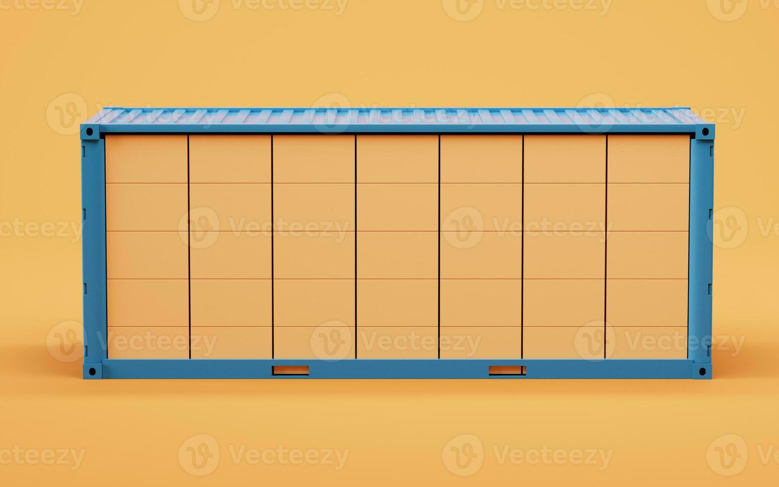 Packaging box and container, 3d rendering. photo