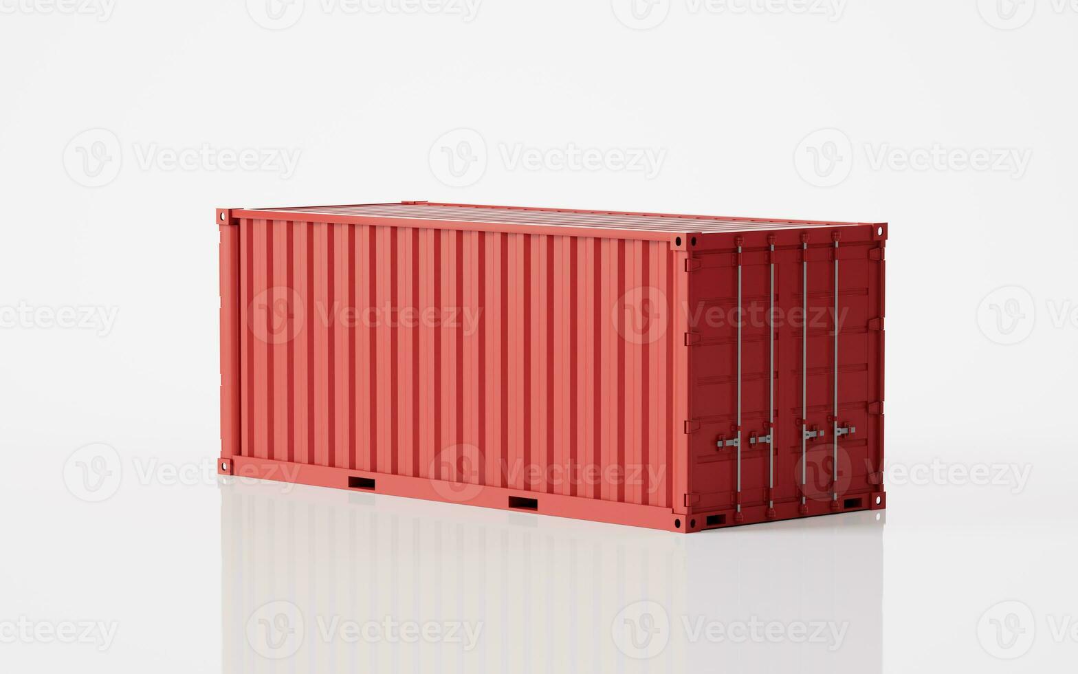 Cargo container, freight and export, 3d rendering. photo