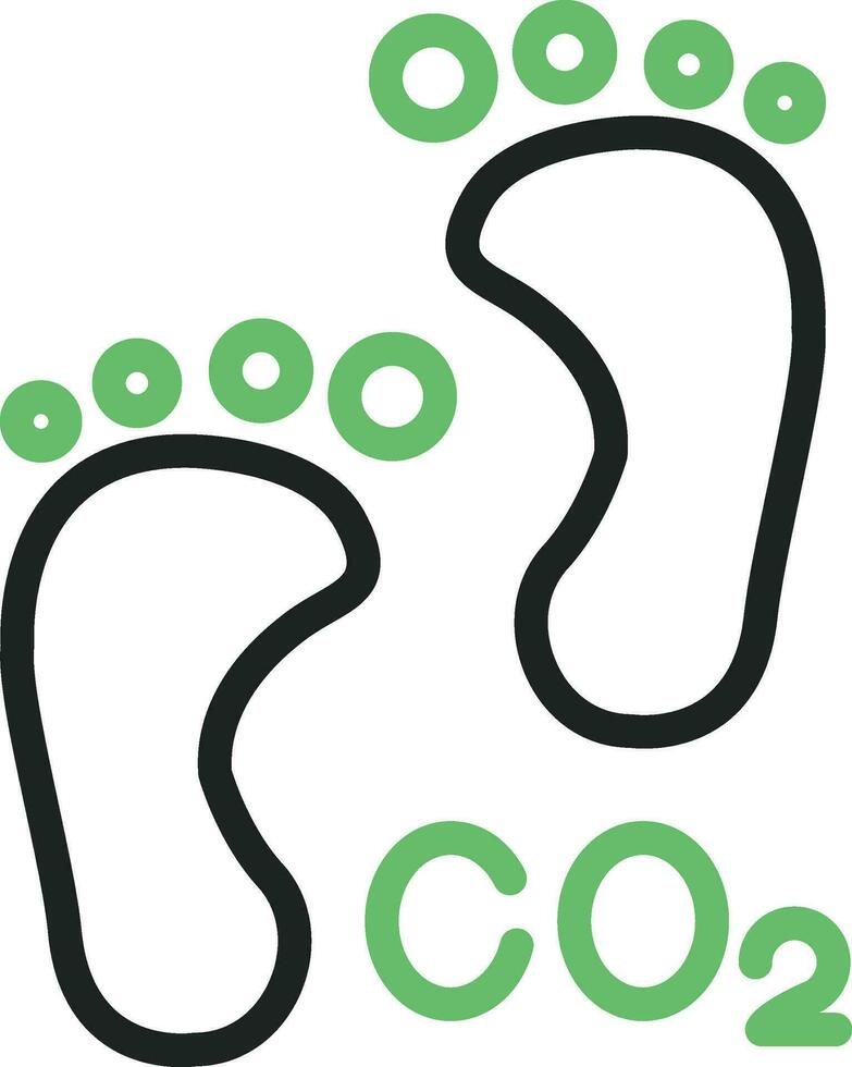 Carbon Footprint Icon Image. vector