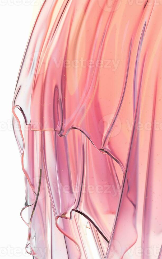 Gradient transparent cloth background, 3d rendering. photo