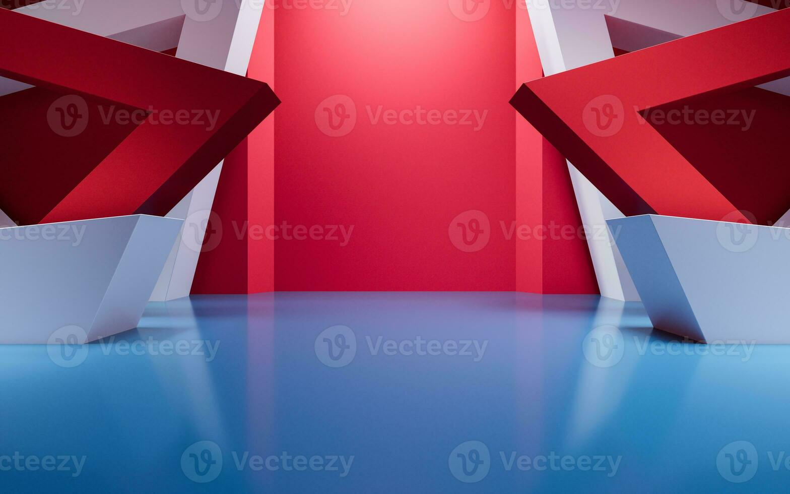 Abstract geometric interior structure, 3d rendering. photo