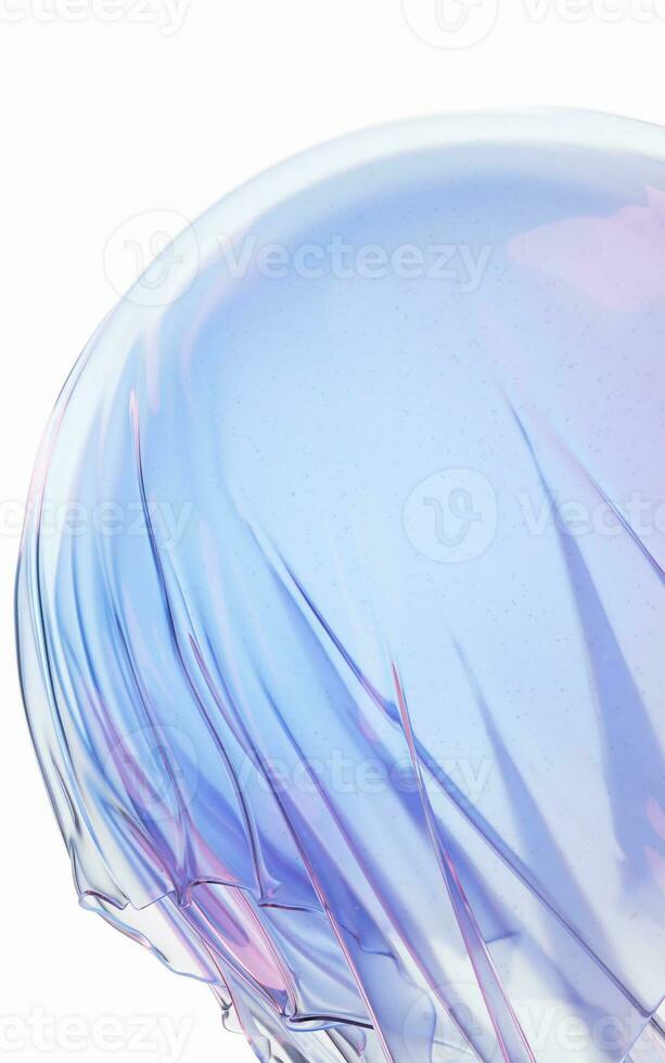 Gradient transparent cloth background, 3d rendering. photo