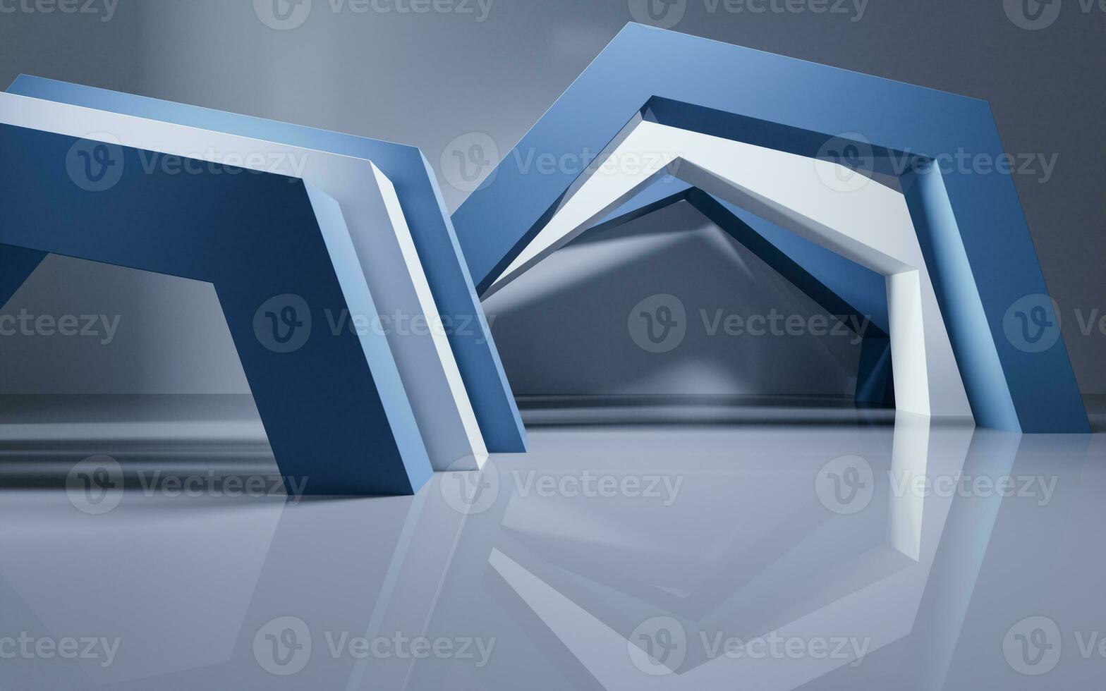 Abstract geometric interior structure, 3d rendering. 27772974 Stock