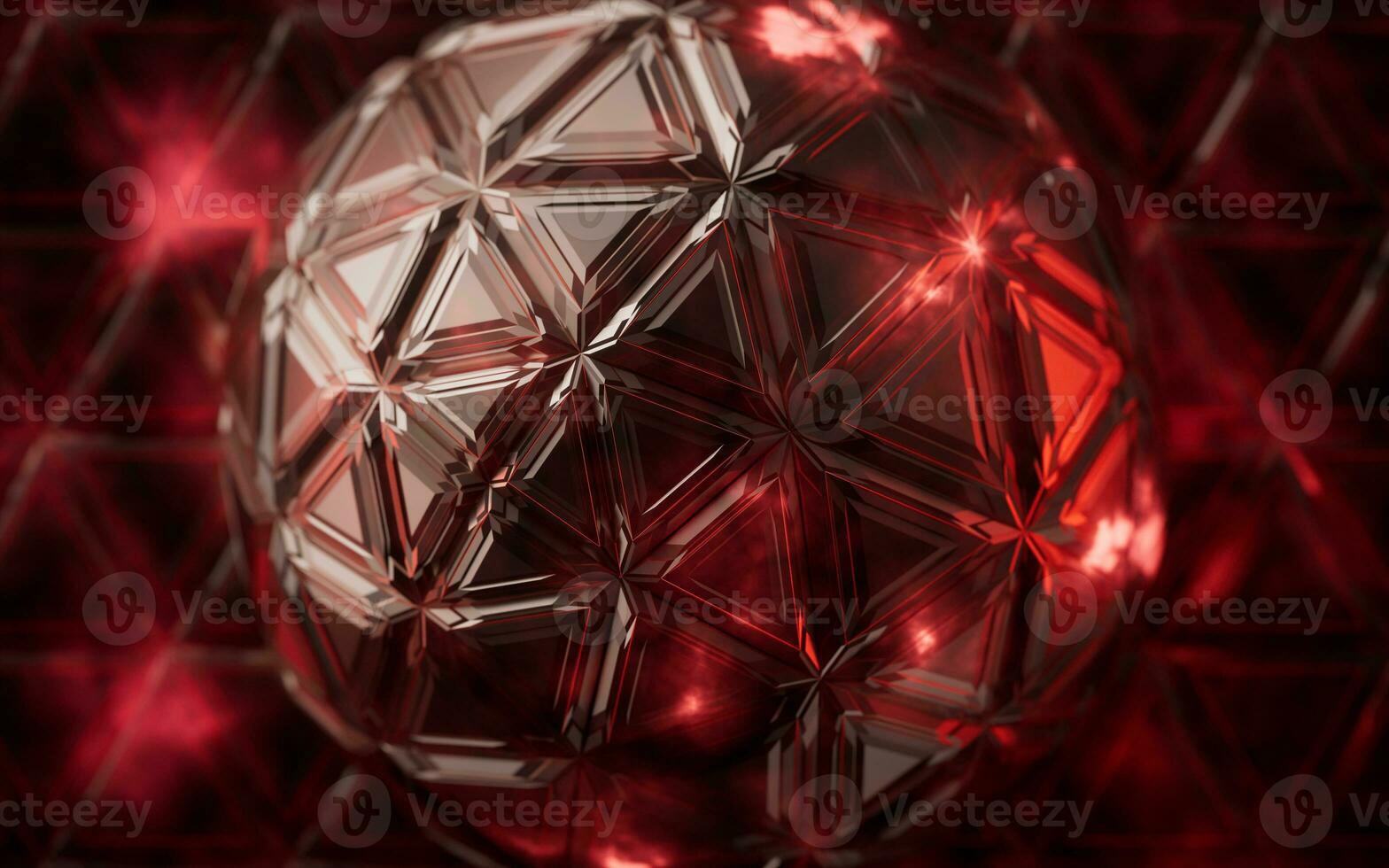 Abstract triangle shape geometry, 3d rendering. photo