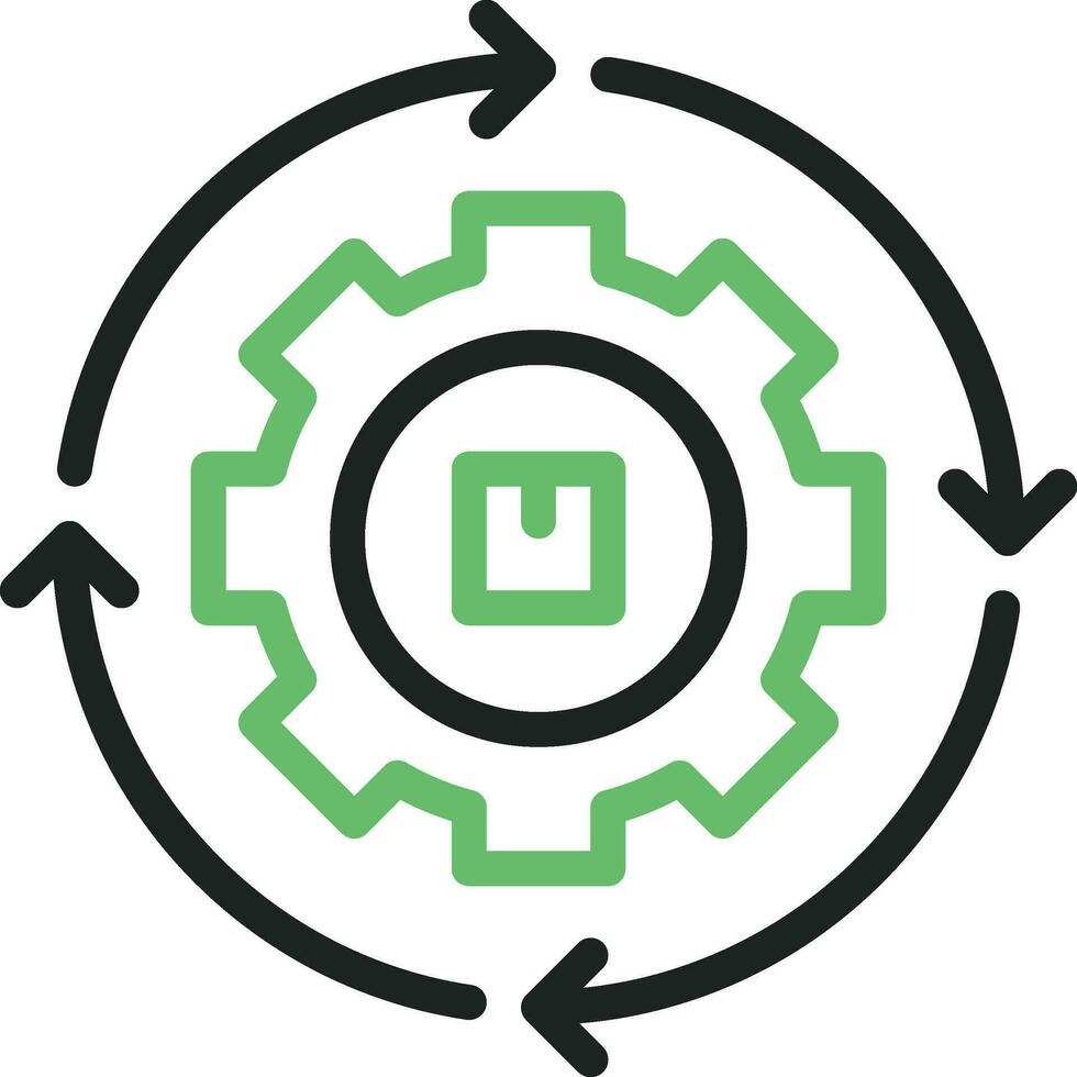Agile Manufacturing Icon Image. vector