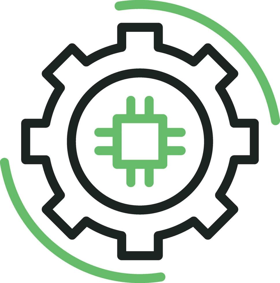 Automated Engineering Icon Image. vector
