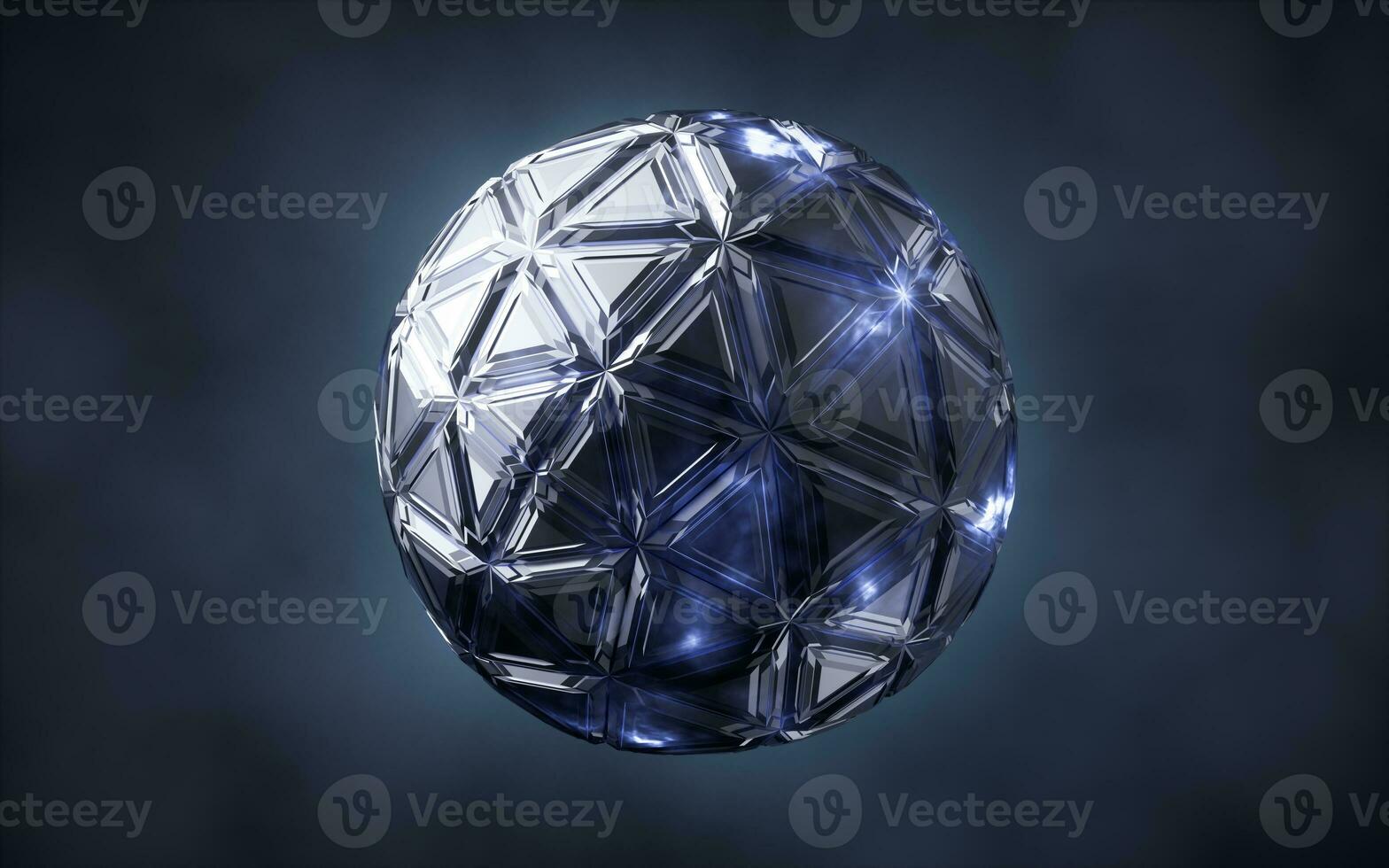 Abstract round shape geometry, 3d rendering. photo