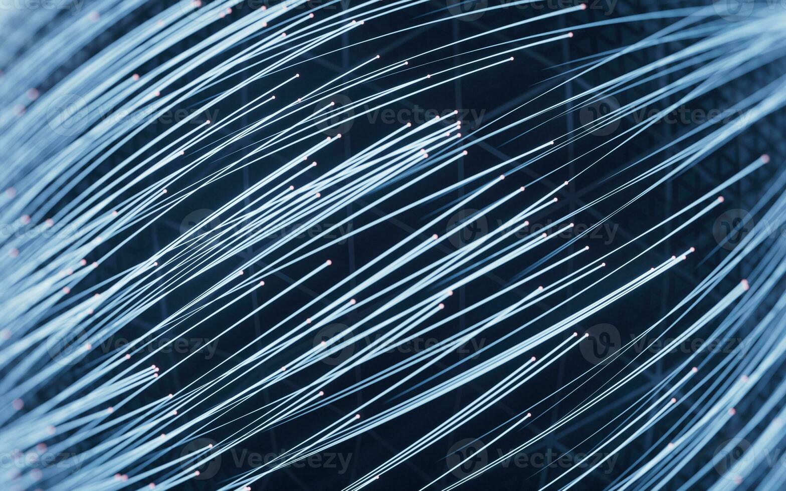 Digital sphere with glowing lines structure, 3d rendering. photo