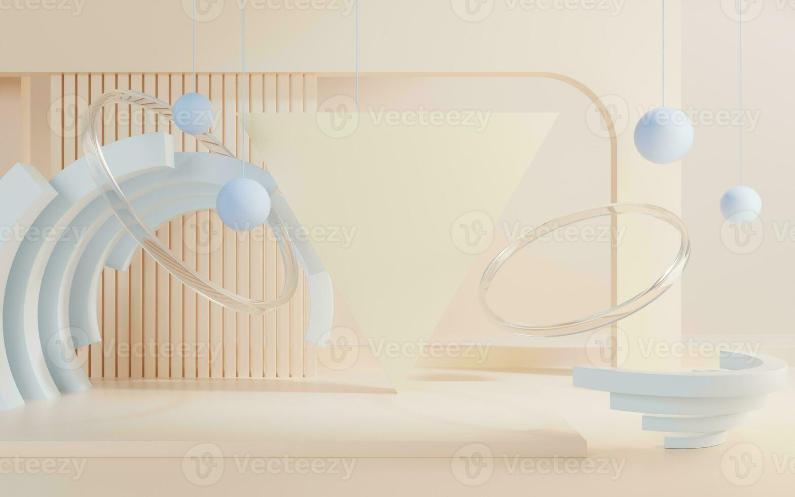 3D geometric space background, 3d rendering. photo