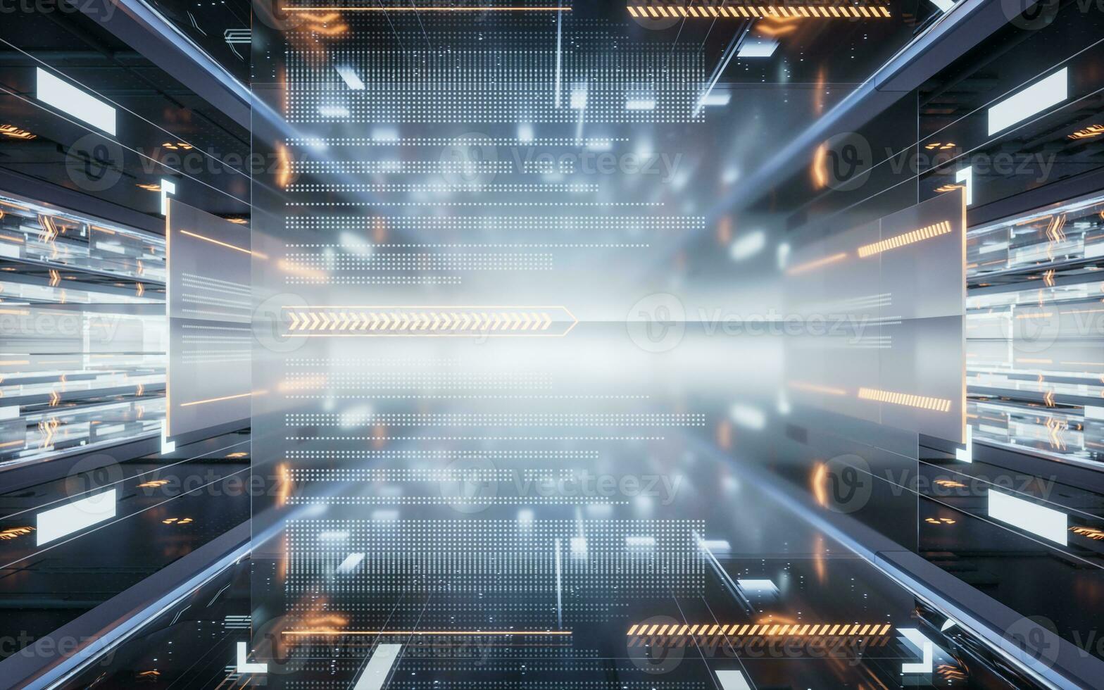 Digital screen with cyberspace background, 3d rendering. photo