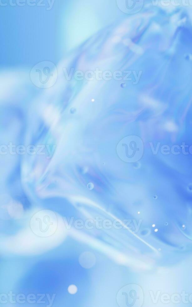 Transparent bubble with gradient colors, 3d rendering. photo