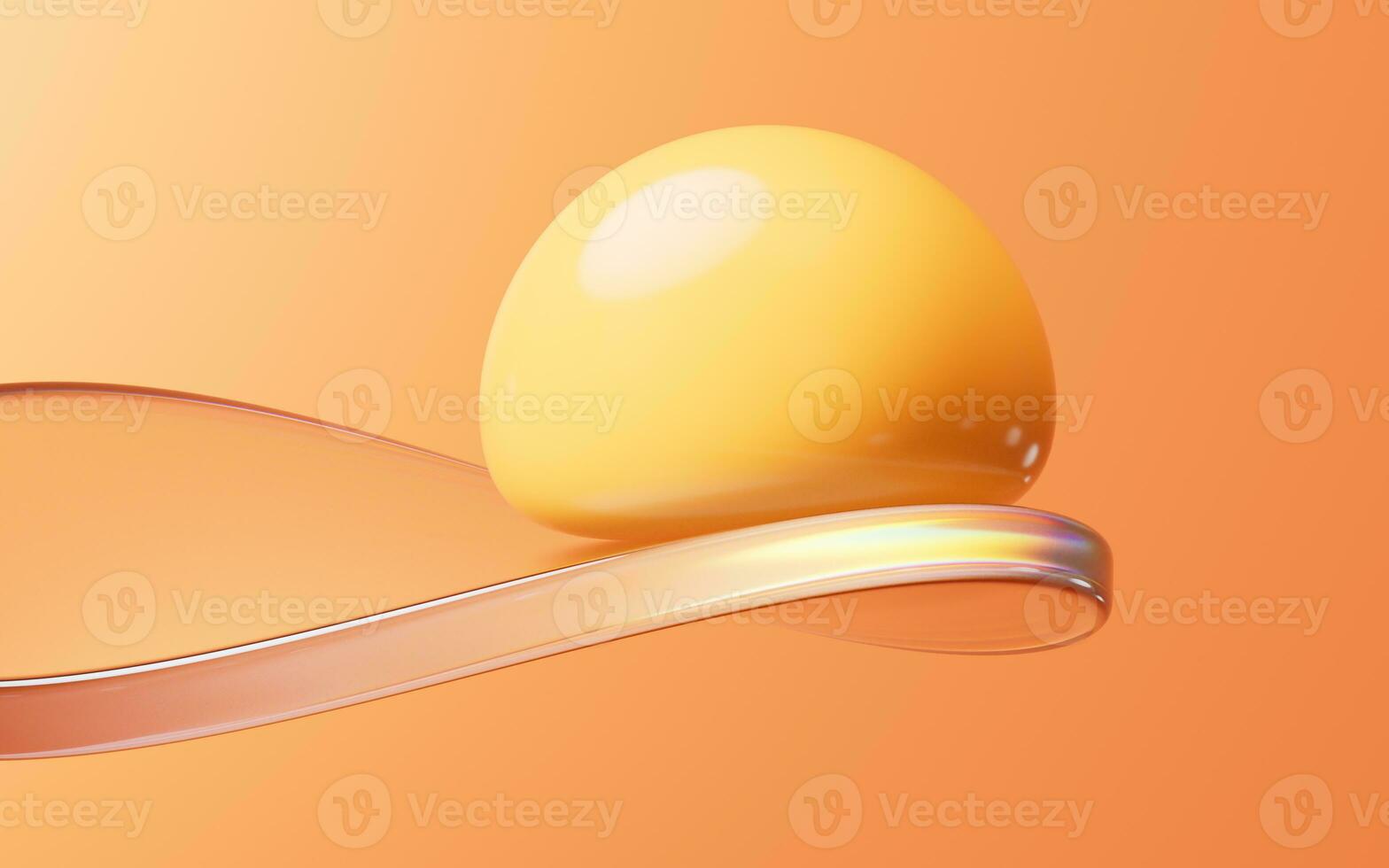 Soft ball and abstract geometric background, 3d rendering. photo