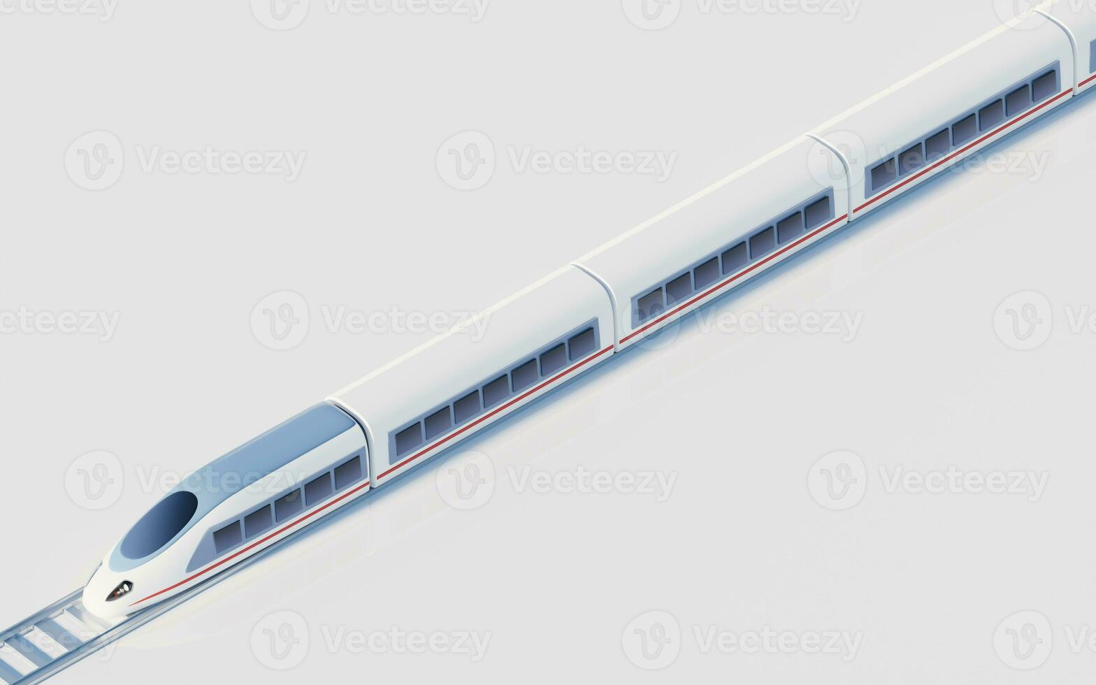 White high speed railway bullet train, 3d rendering. photo