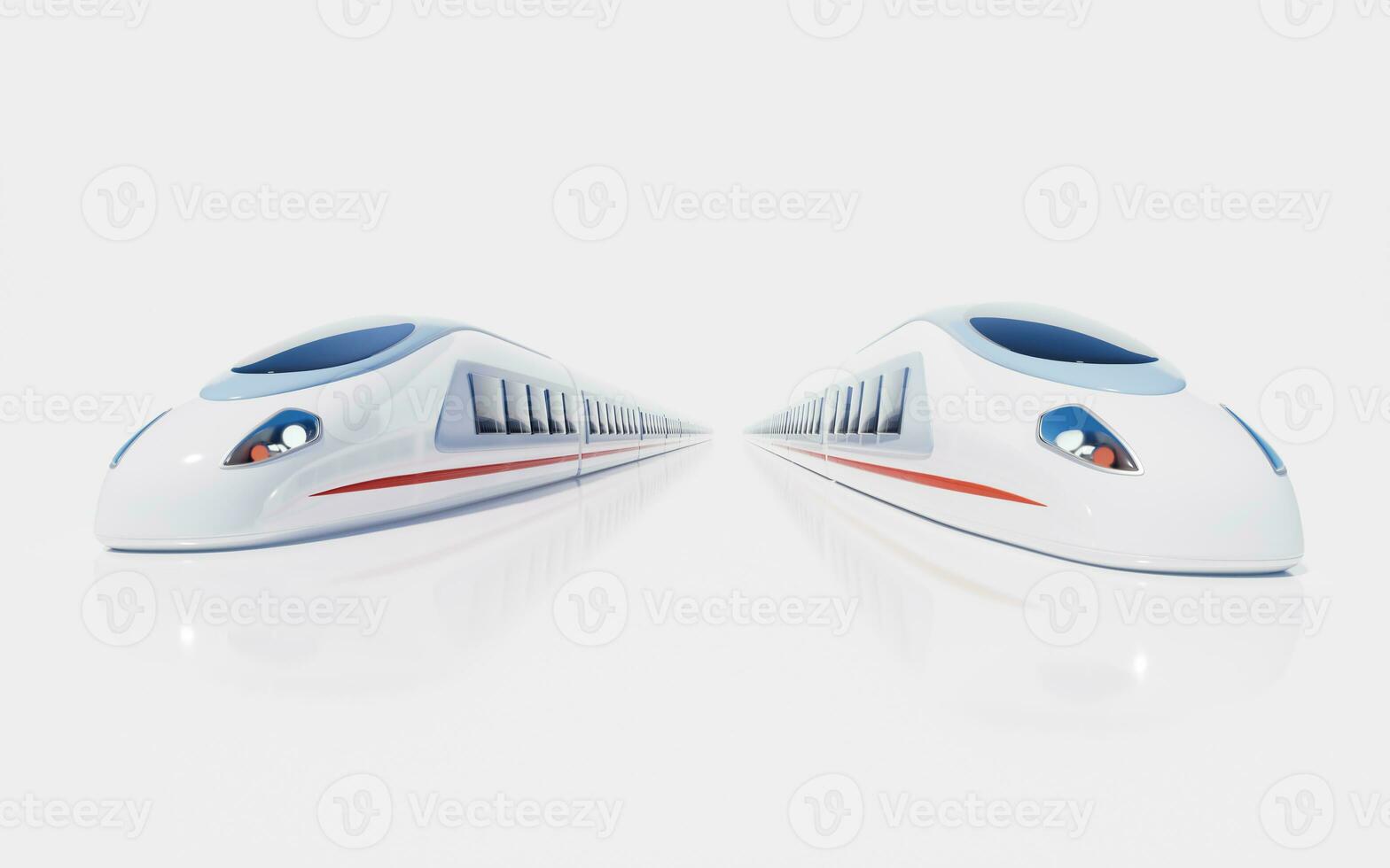 White high speed railway bullet train, 3d rendering. photo