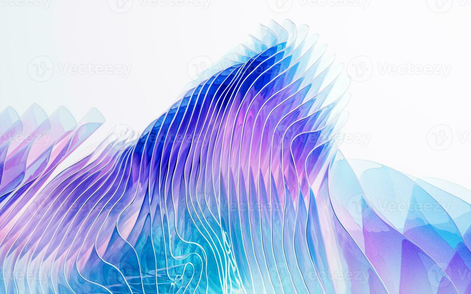 Gradient multilayer glass background, 3d rendering. photo