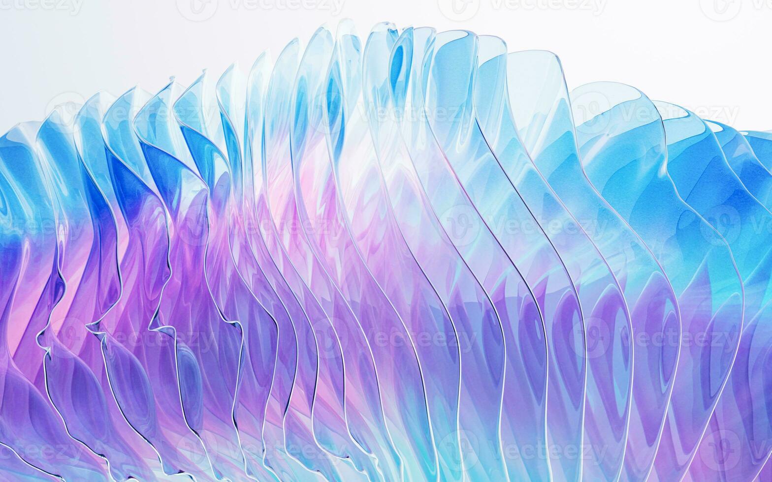 Gradient multilayer glass background, 3d rendering. photo