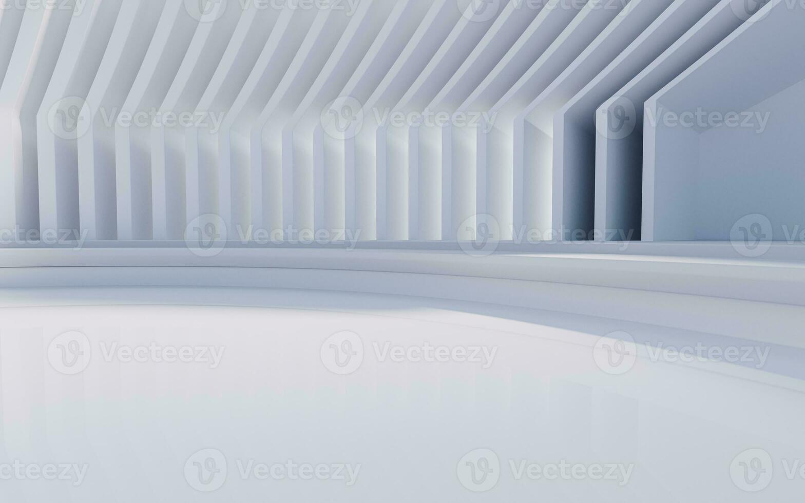 Empty ground with creative geometric structure background, 3d rendering. photo