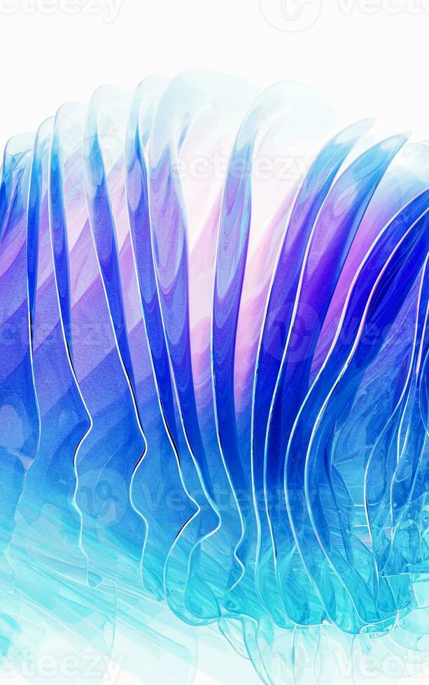 Gradient multilayer glass background, 3d rendering. photo