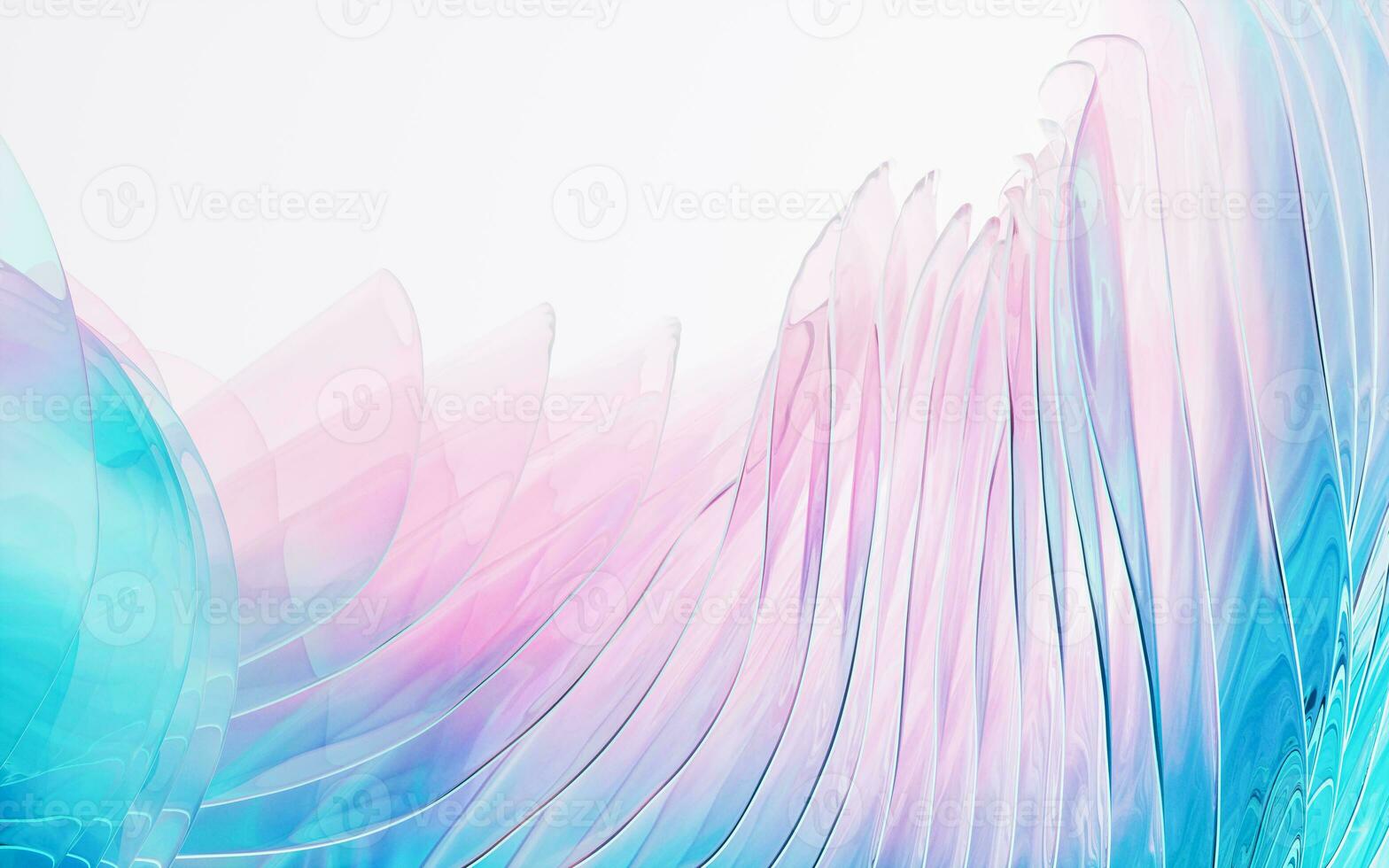 Gradient multilayer glass background, 3d rendering. photo