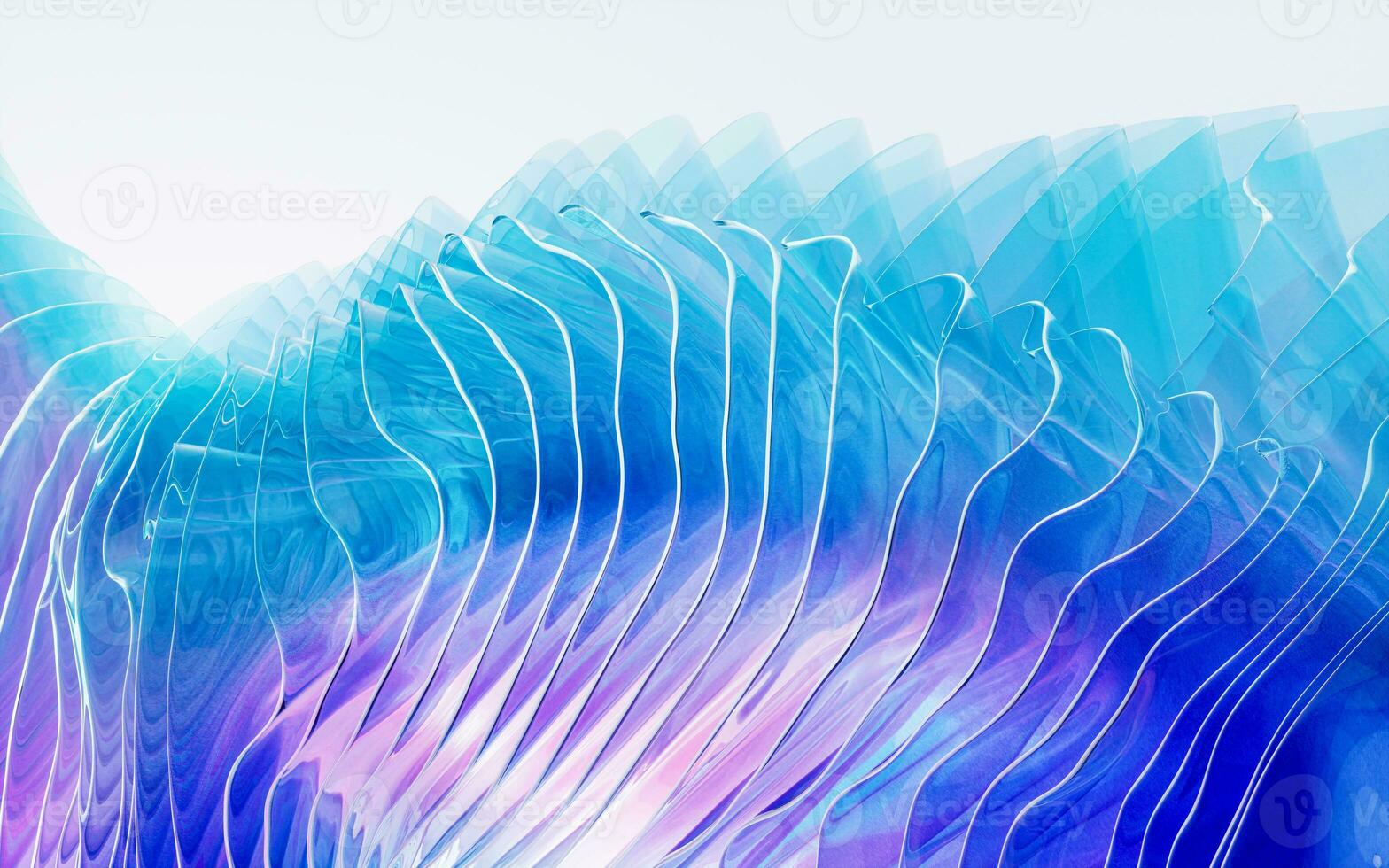 Gradient multilayer glass background, 3d rendering. photo