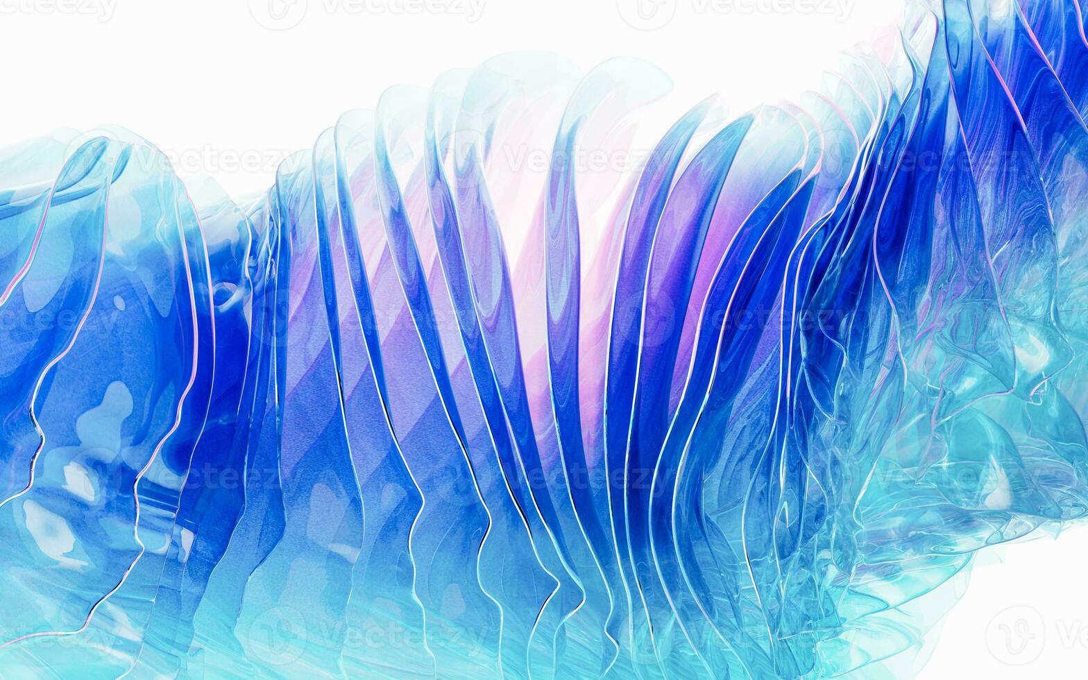 Gradient multilayer glass background, 3d rendering. photo