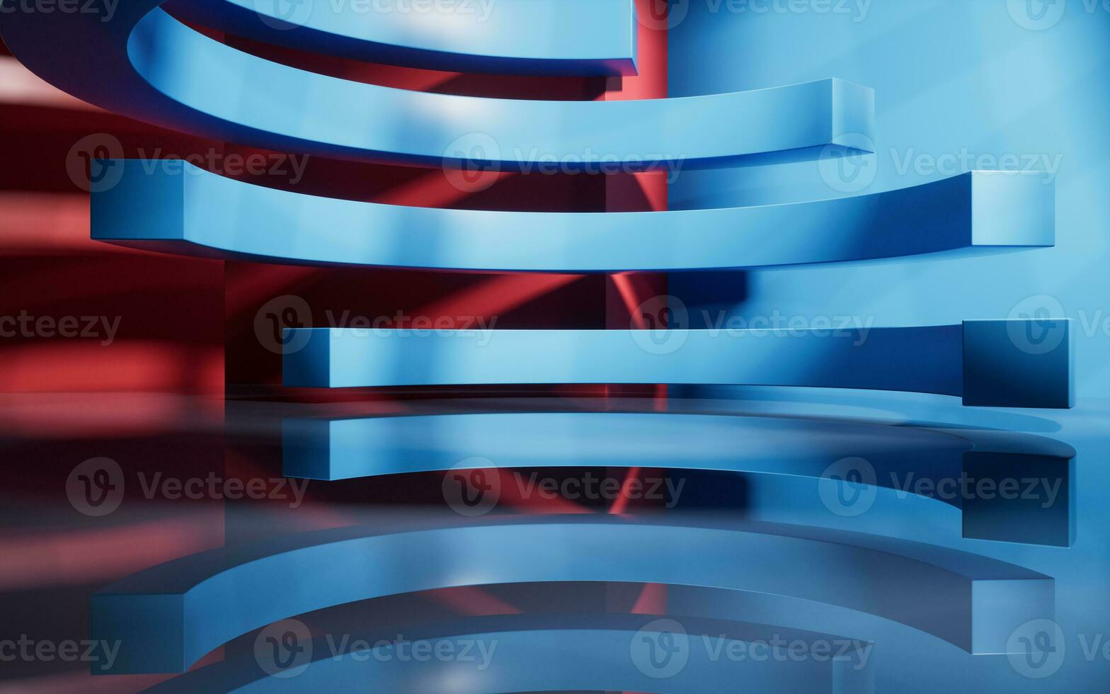 Abstract geometric interior structure, 3d rendering. photo