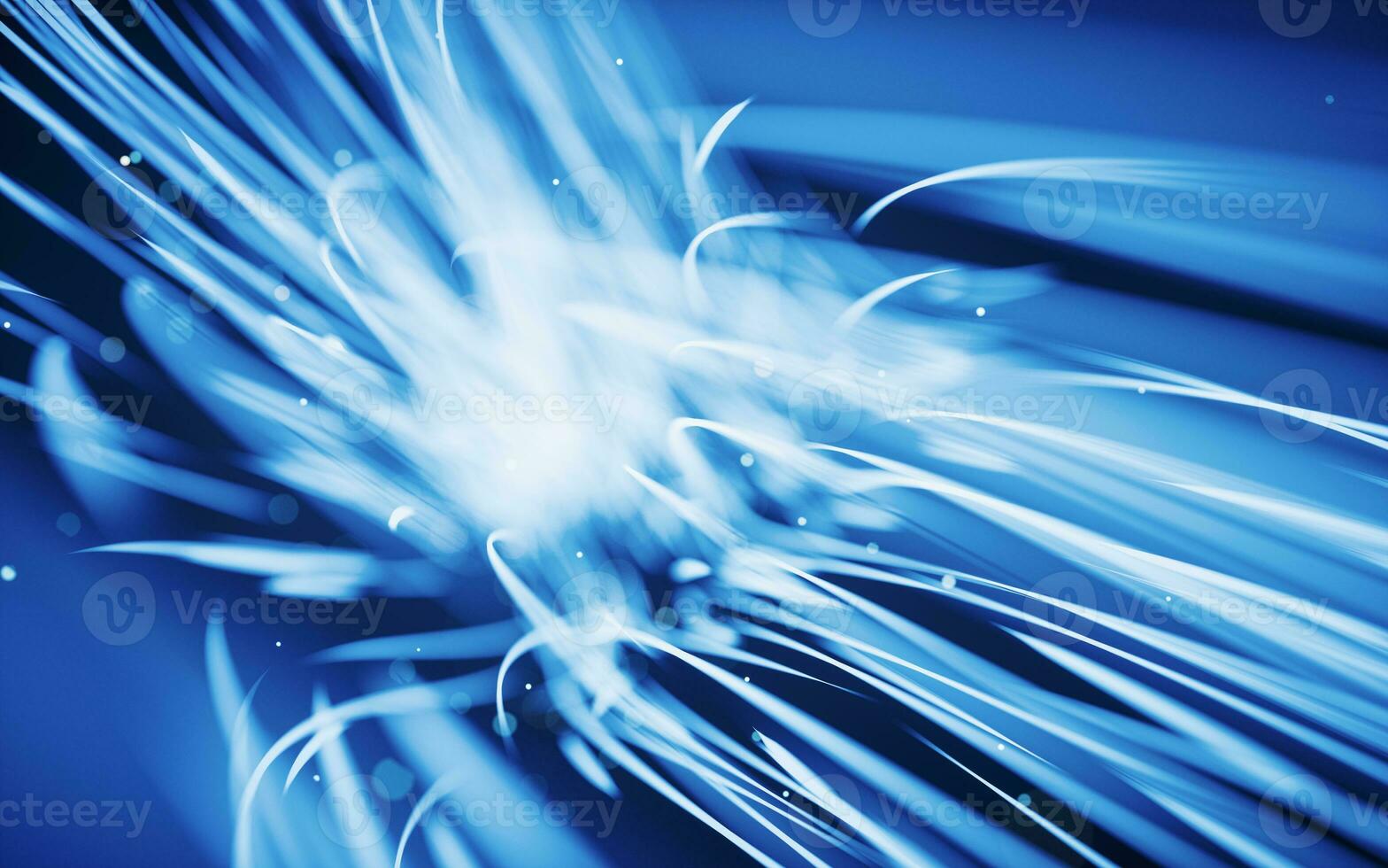 Flowing curves with glowing neon lines, 3d rendering. photo