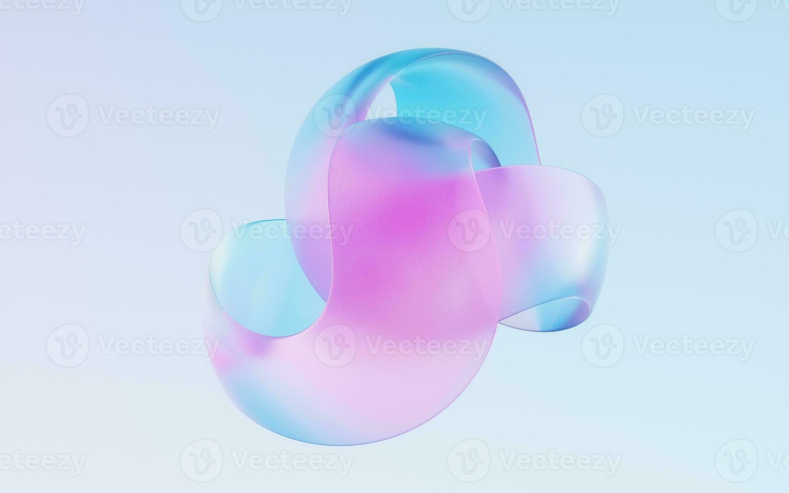 Gradient transparent geometry background, 3d rendering. photo