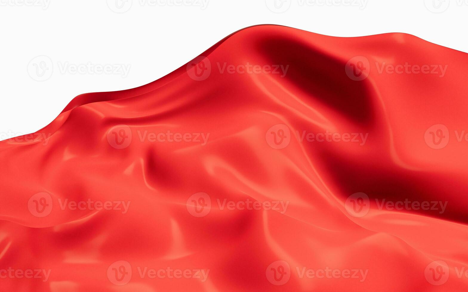 Flowing red cloth background, 3d rendering. photo