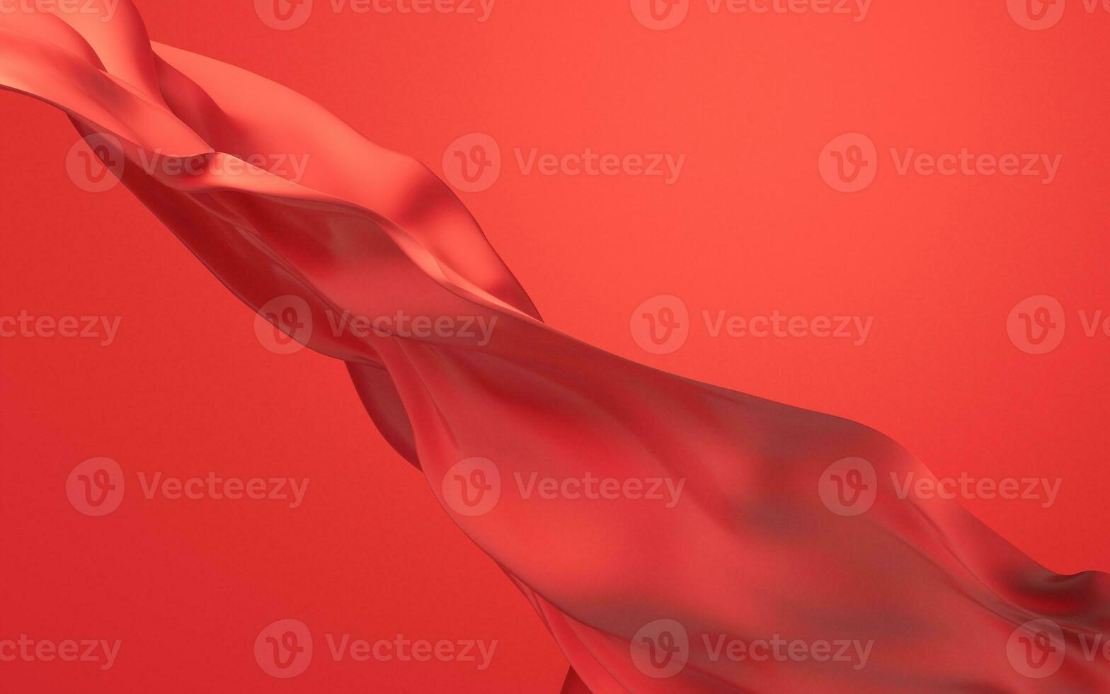 Flowing red cloth background, 3d rendering. photo