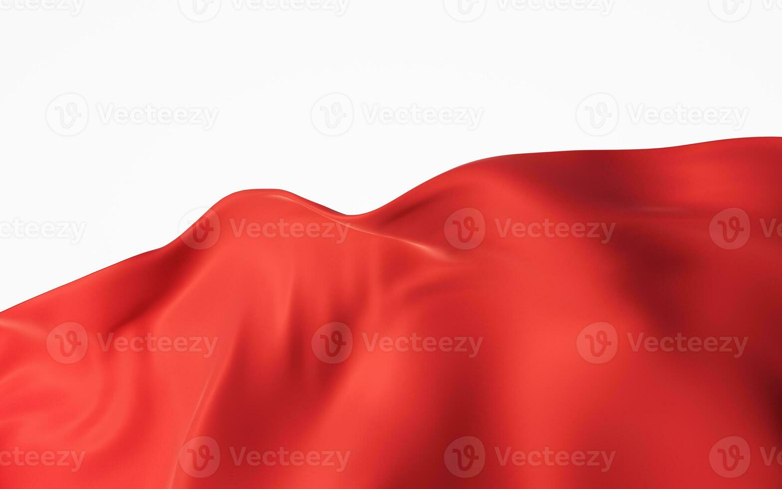 Flowing red cloth background, 3d rendering. photo