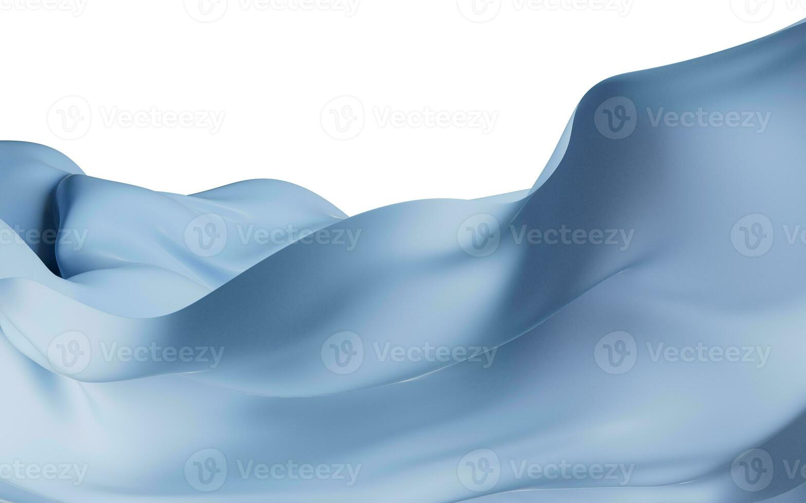 Flowing blue cloth background, 3d rendering. photo