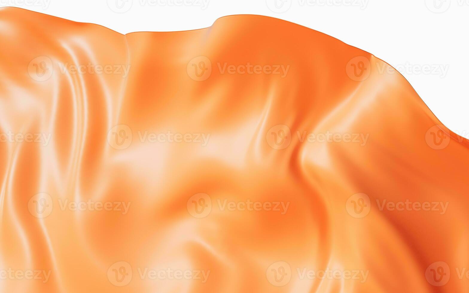 Flowing orange cloth background, 3d rendering. photo