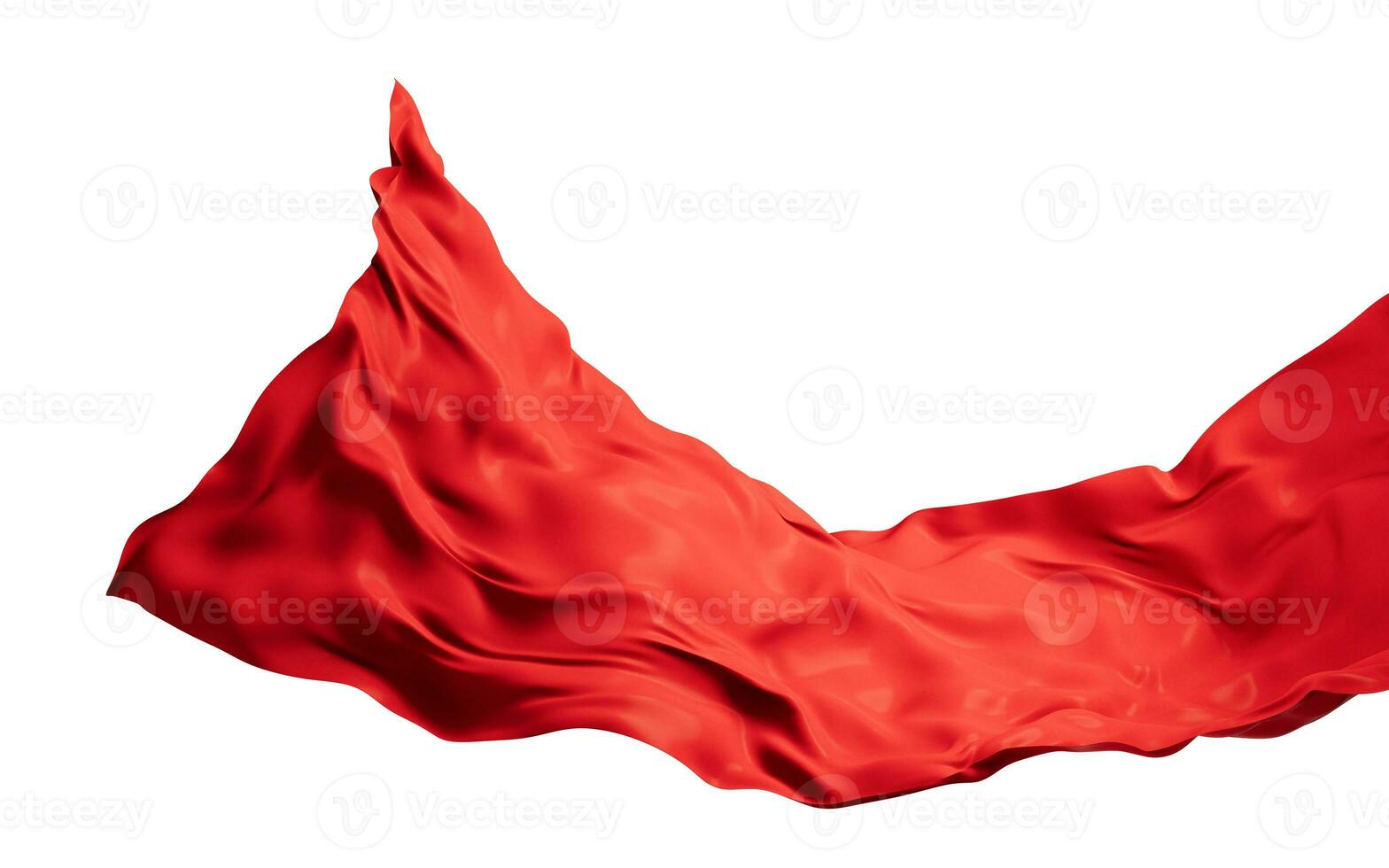 Flowing red cloth background, 3d rendering. photo