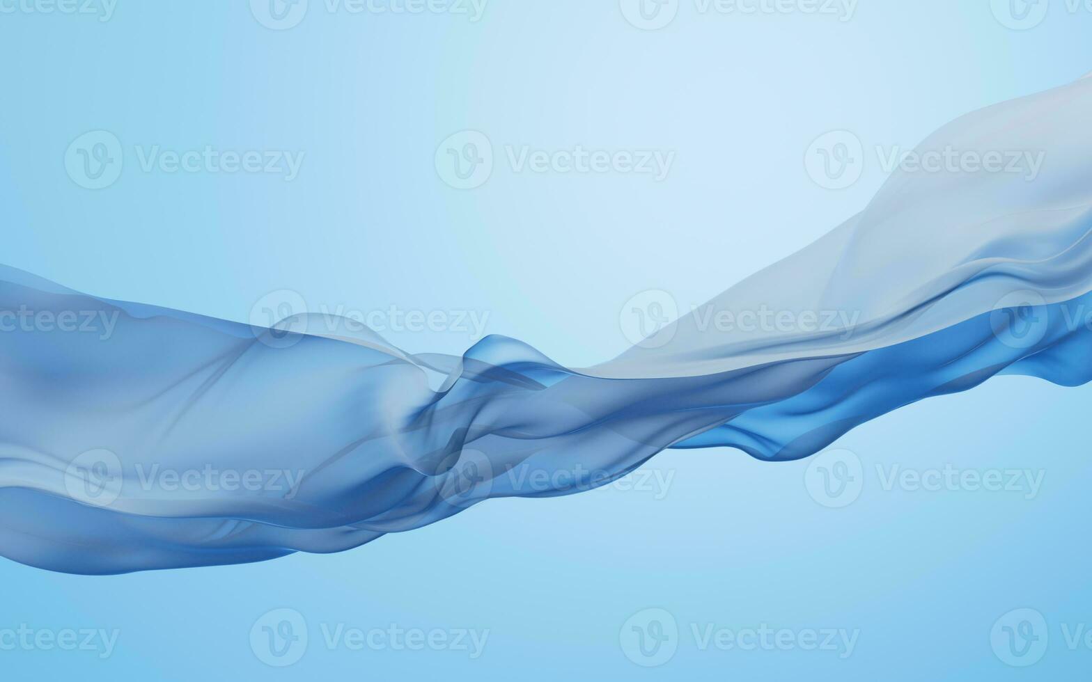 Flowing blue cloth background, 3d rendering. photo