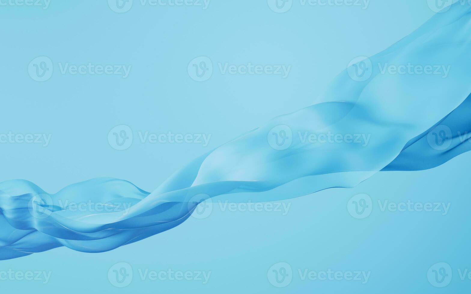 Flowing cyan cloth background, 3d rendering. photo