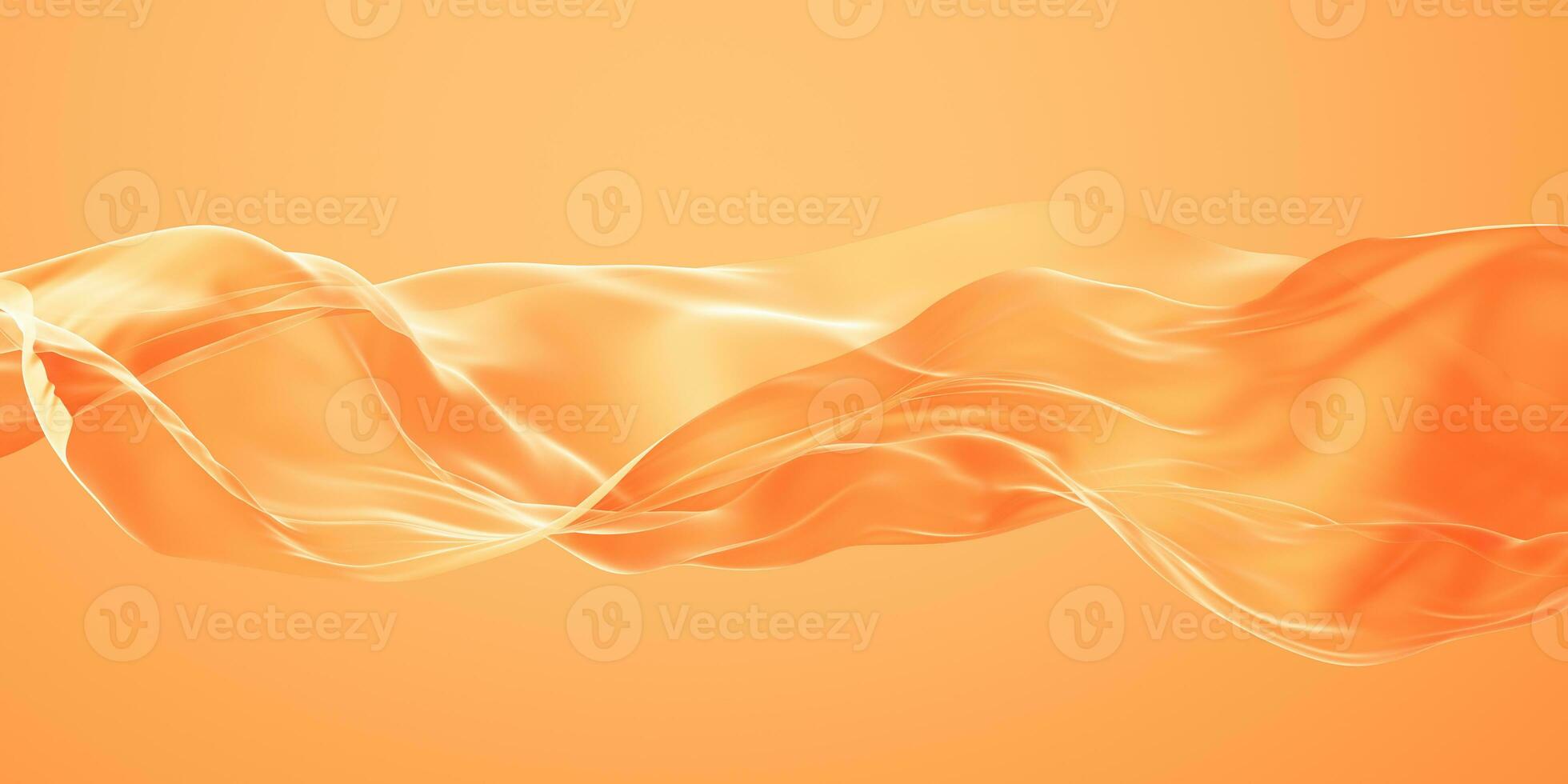 Flowing orange cloth background, 3d rendering. photo