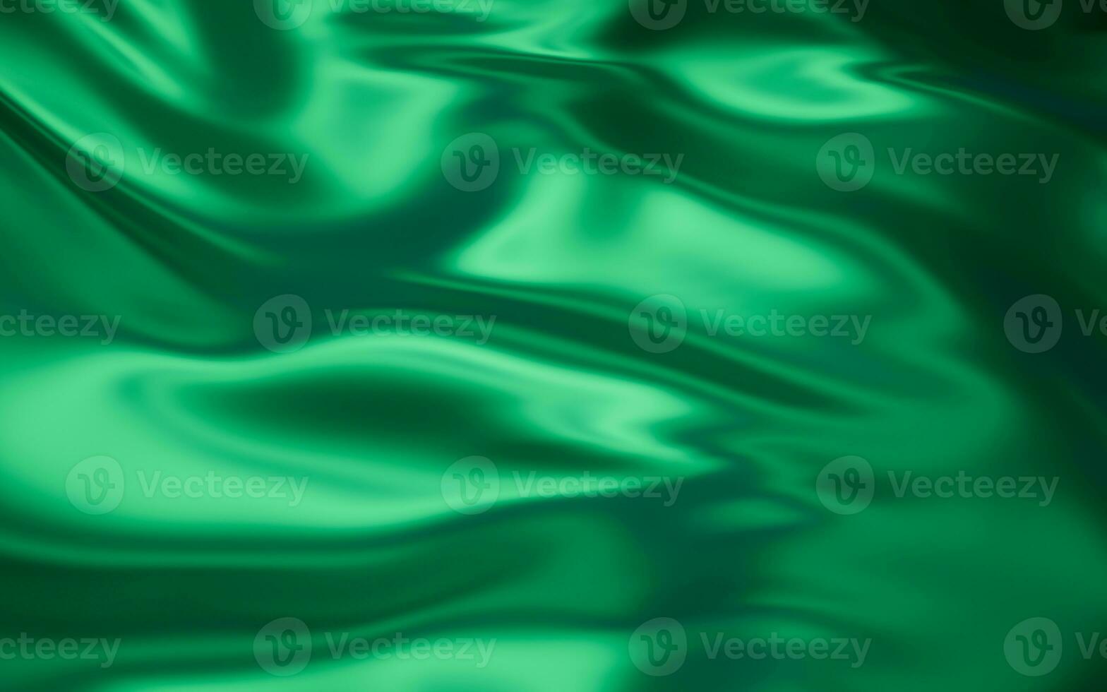 Flowing green cloth background, 3d rendering. photo