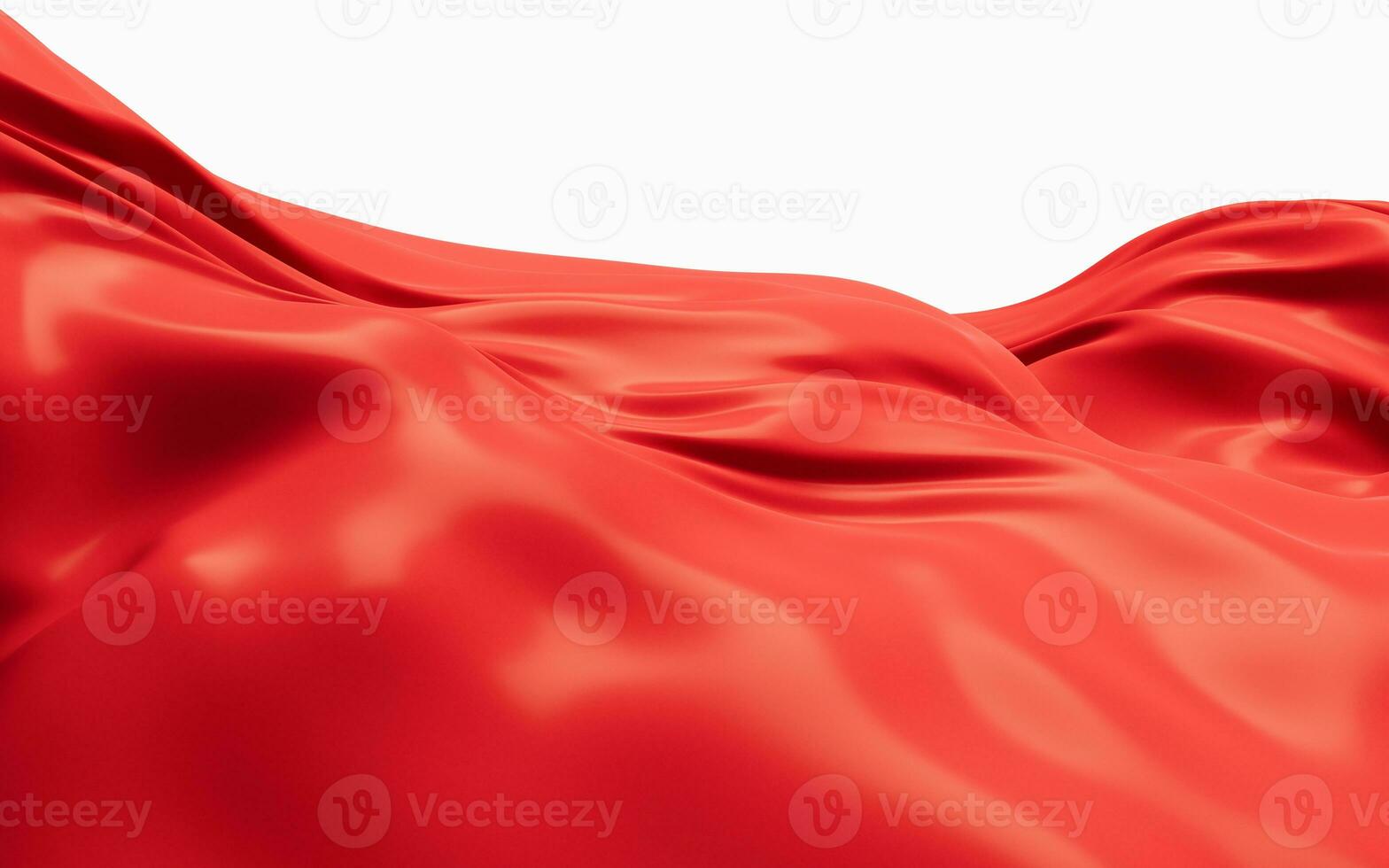 Flowing red cloth background, 3d rendering. photo