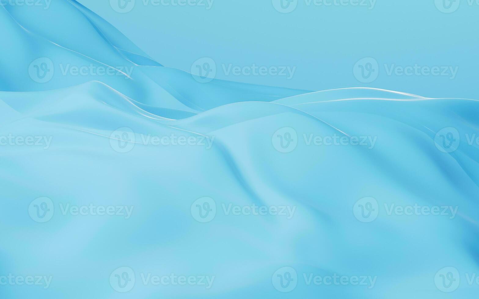 Flowing cyan cloth background, 3d rendering. photo