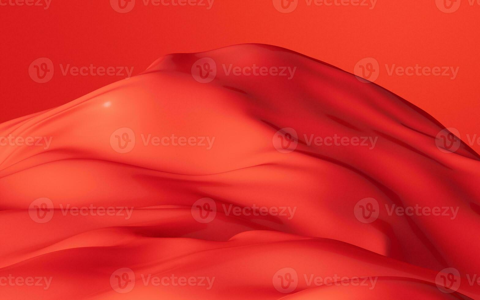 Flowing red cloth background, 3d rendering. photo