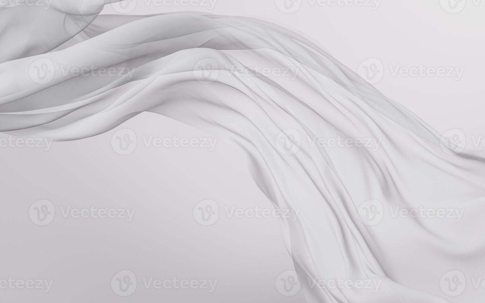 Flowing cloth, wave pattern, 3d rendering. photo