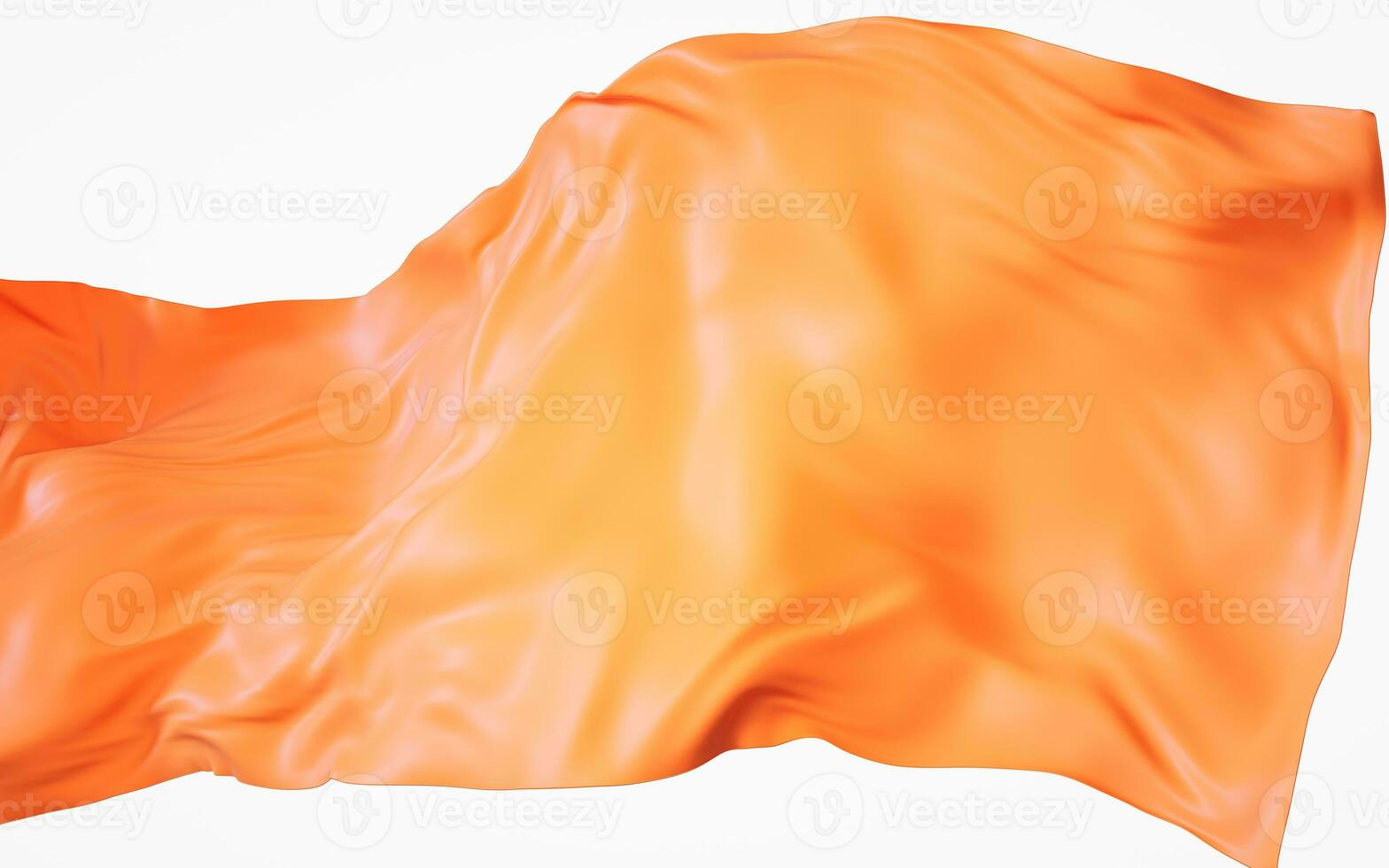 Flowing orange cloth background, 3d rendering. photo
