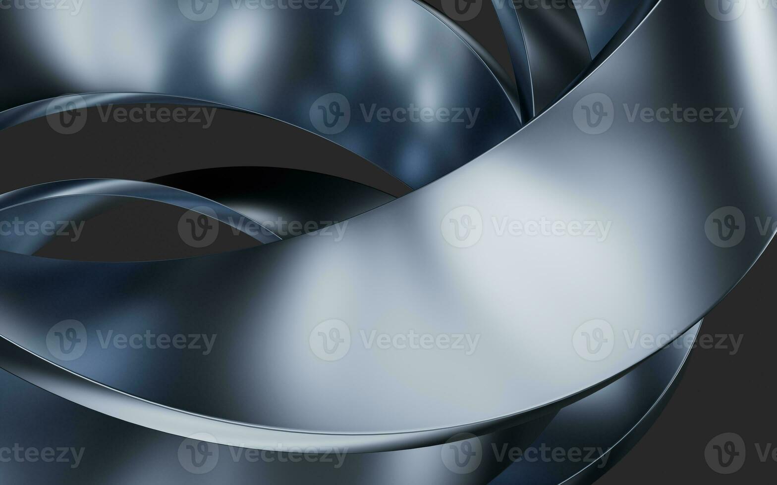 Metallic curve geometry background, 3d rendering. photo