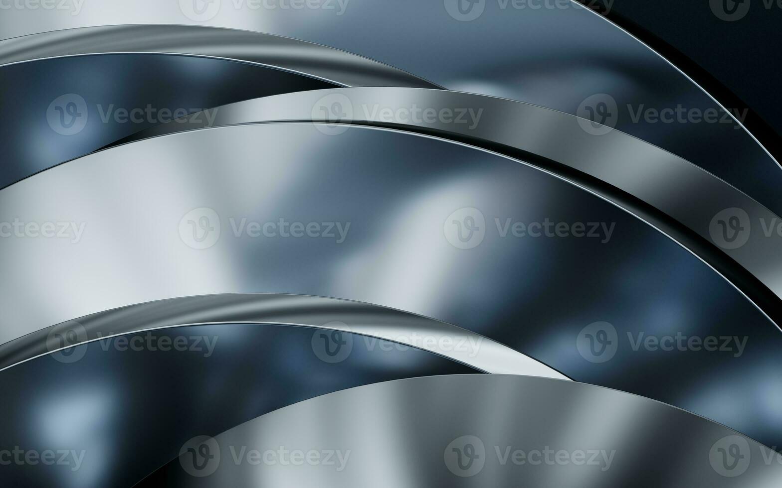 Metallic curve geometry background, 3d rendering. photo